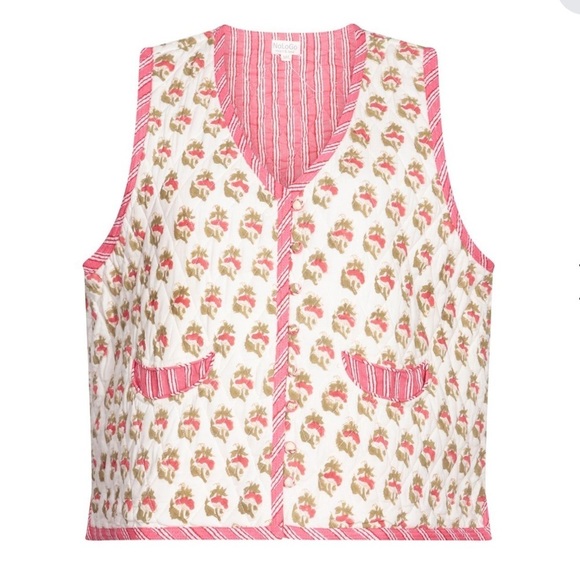 NoLoGo Quilted Warmer Gilet Cotton Poppy Pink - Picture 5 of 6